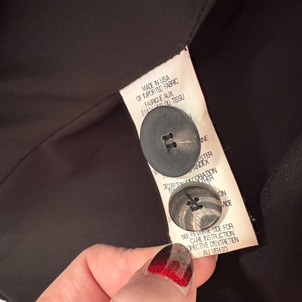 Helmut Lang Classic Black Linen Corporate Goth Office Siren Blazer Leather Lapel - Picture 8 of 9